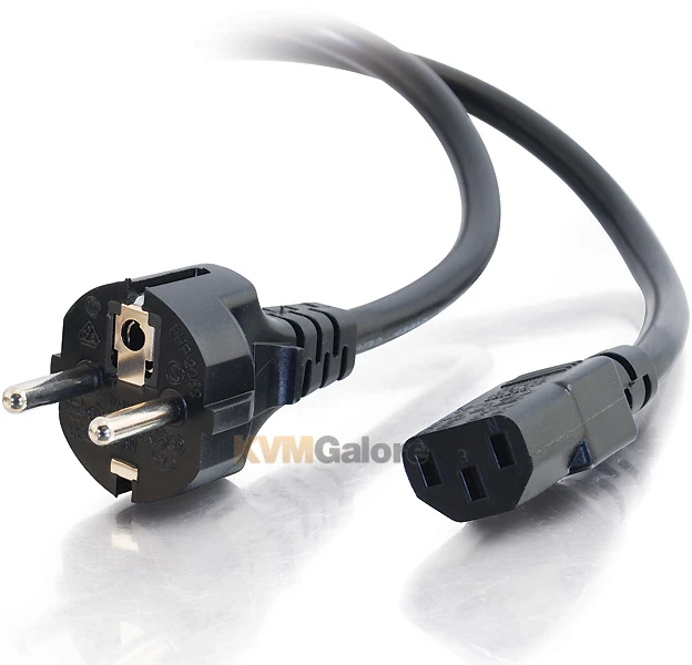 03138: 14 AWG European Power Cord (CEE7/7 To IEC320C13) - Image 4