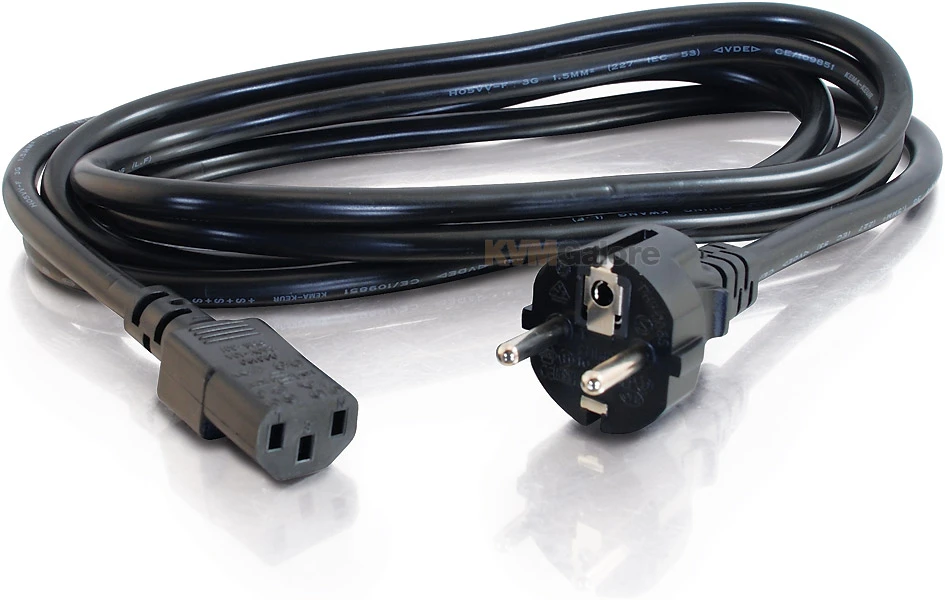 03138: 14 AWG European Power Cord (CEE7/7 To IEC320C13) - Image 3