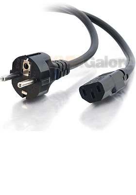 03138: 14 AWG European Power Cord (CEE7/7 To IEC320C13) - Image 5