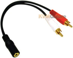 40424: Converts A 3.5mm Socket To Red/white RCA Stereo Plugs