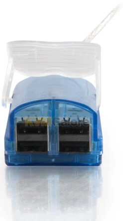 18459: 4-port USB 2.0 Laptop Hub With 1.5 Foot Blue LED Indicator Cable