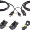 ATEN 2x USB, 2x HDMI-to-DisplayPort And Audio KVM Cable Kit