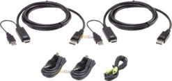 ATEN 2x USB, 2x HDMI-to-DisplayPort And Audio KVM Cable Kit