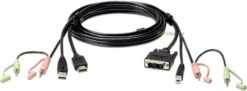 ATEN 6 Foot USB 2.0 + HDMI To DVI-D + 3.5mm Audio KVM Cable