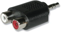 40645: Adapts Dual RCA Plugs To A Single 3.5mm Stereo Plug