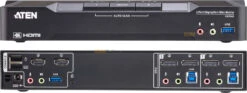 ATEN 2-port USB 3.0 Dual-screen 4K DisplayPort Video-matrix Boundless KVMP Switch
