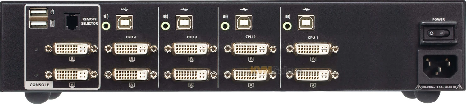 ATEN Secure, 4-port, 4K**, DVI-I Dual-display KVM Switch