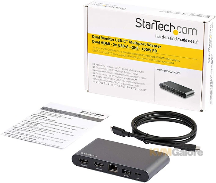 Dual-HDMI USB-C Docking Station For Windows