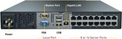 DLX2-116: 1 Local User, 1 Remote User, 16-port KVM-over-IP Switch