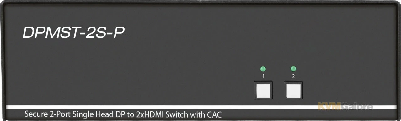 2-port, Secure (PPs 3.0) DisplayPort KVM Switch With MST, CAC And Audio Support