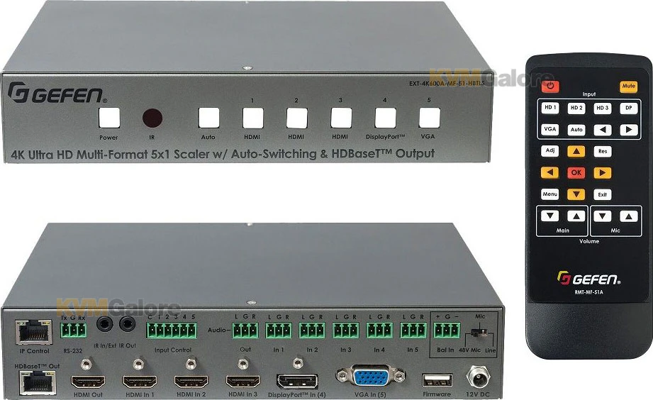 EXT-4K600A-MF-51-HBTLS: Auto-switch 4K Ultra-HD 600 MHz HDMI, DisplayPort™ 1.2 And VGA