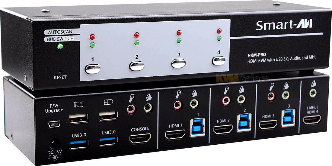 3-port HDMI KVM Switch With USB 3.0 Peripheral Sharing - Image 2