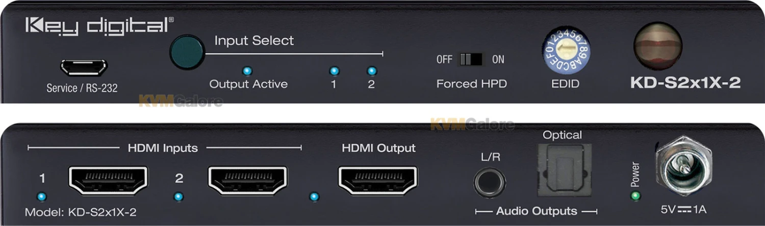 2-port HDMI Video Switcher with Auto-switching
