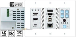 4x1 4K/18G Wall-plate HDMI, DisplayPort & USB Switcher / HDBaseTÂ transmitter