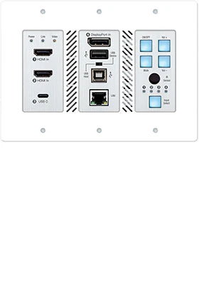 4x1 4K/18G Wall-plate HDMI, DisplayPort & USB Switcher / HDBaseTÂ transmitter - Image 6