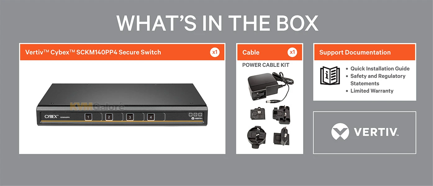 Secure, 4-port KM (keyboard/mouse) Switch