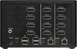 2-port, 4K60 Quad-DisplayPort KVM Switch - EDID Aux Emulation