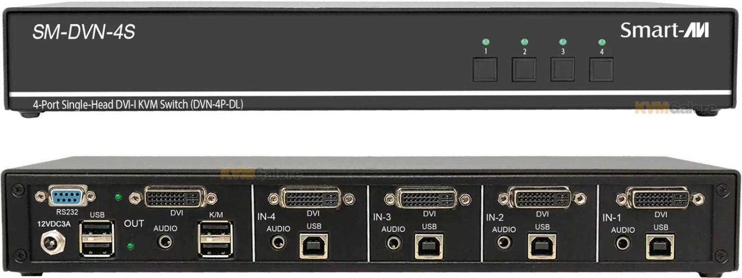 4-port DVI-I Dual-link KVM Switch - Image 3