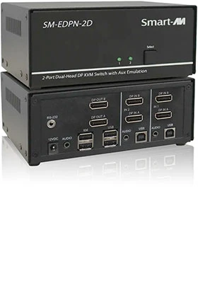 2-port, 4K60 Dual-DisplayPort KVM Switch - EDID Aux Emulation - Image 5
