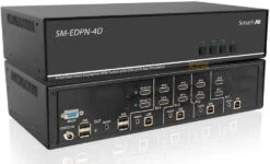 4-port, 4K60 Dual-DisplayPort KVM Switch - EDID Aux Emulation