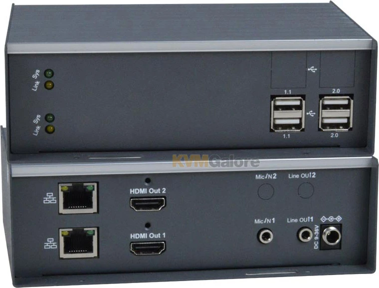 ST-IPUSB4K-R-VWDH: Dual-monitor 4K 10.2Gbps HDMI USB KVM Over IP Transmitter - Image 4