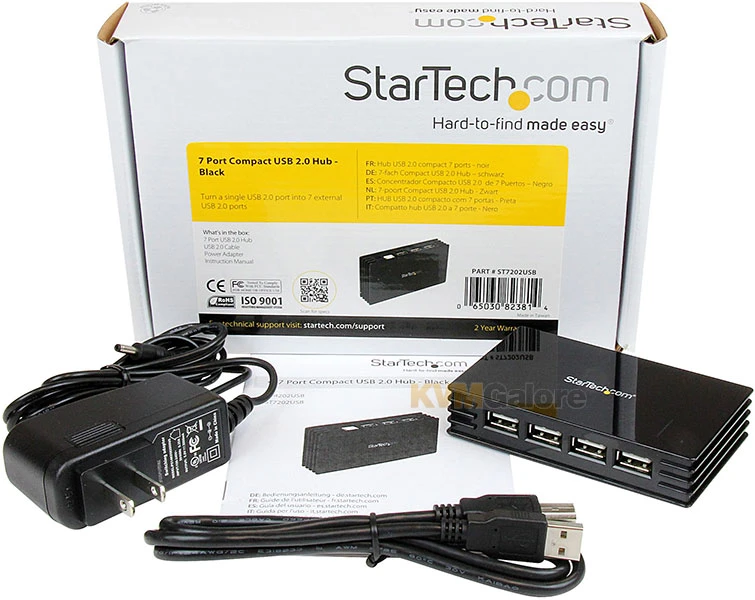 7-port, USB 2.0 Type-A Hub