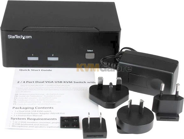 SV231DVGAU2A: Access Two Dual-video VGA-USB Computers And Two Shared USB Peripherals From A Single Console - Image 2