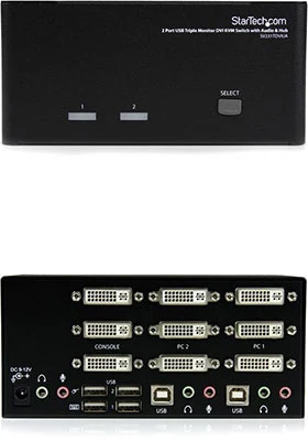 SV231TDVIUA: Switch Between Two Computers Sharing Three DVI Displays, Speakers & Mic, USB Keyboard & Mouse, And USB 2.0 Peripherals - Image 4