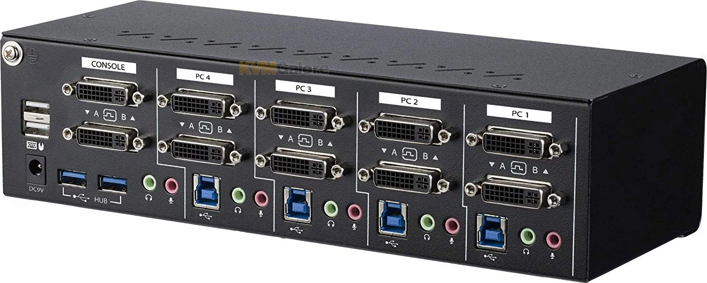 SV431DL2DU3A: Switch Between Four Computers Sharing Two Dual-link DVI Displays, Speakers & Mic, USB Keyboard & Mouse, And USB 3.0 Peripherals - Image 2