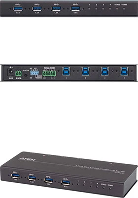 ATEN 4-port USB 3.1 Gen1 Industrial peripheral Sharing Switch - Image 6