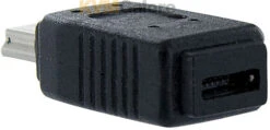 UUSBMUSBFM: Micro USB To Mini USB 2.0 Adapter - Female/male