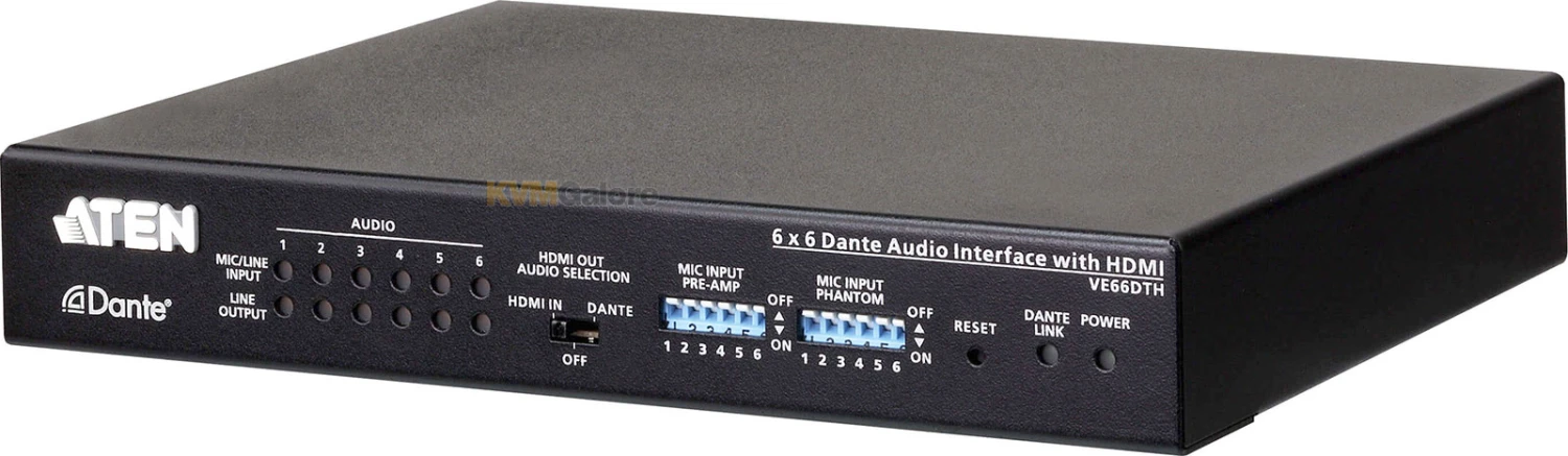 ATEN 6x6 Dante Audio Interface