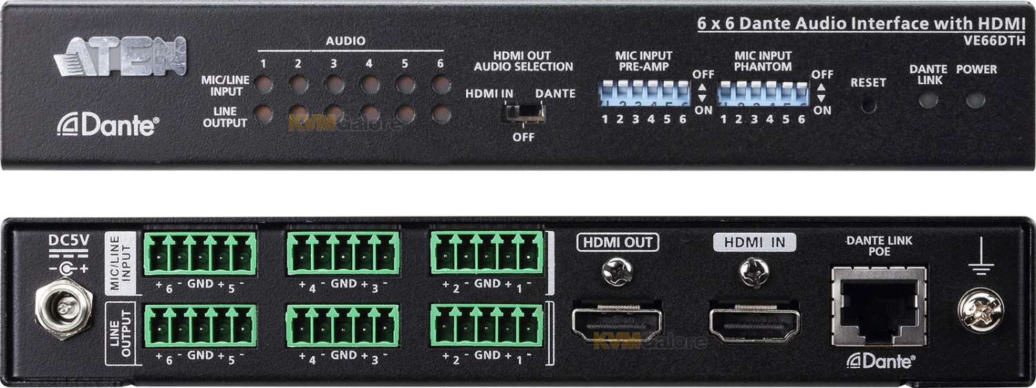 ATEN 6x6 Dante Audio Interface - Image 3