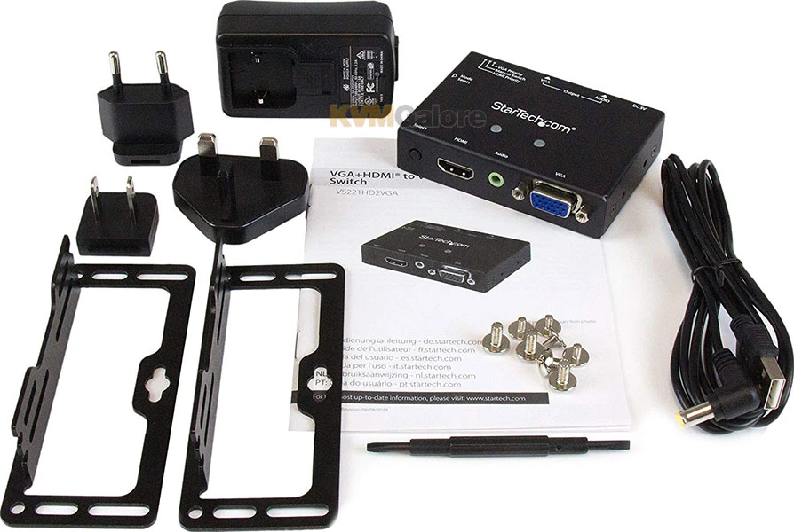 VS221HD2VGA: Switch Between Two Analog/digital AV Sources And Output To One VGA Screen